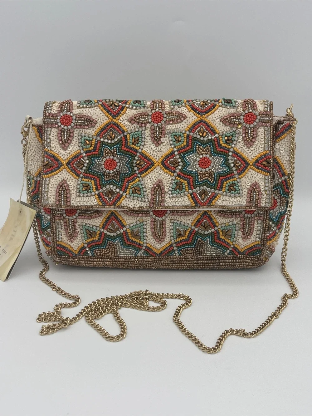 Antik Kraft Estrella Beaded Sequin Crossbody Bag - Multicolor